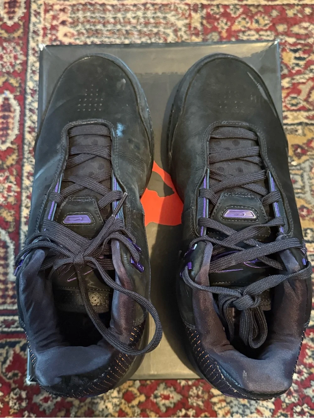 Nike Zoom LeBron NXXT Gen AMPD - Black Sneakers with Orange and Purple Accents